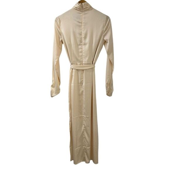 Alexia Admor Mockneck MIDI Dress Champagne NWT Size 4 Women’s - Picture 12 of 14